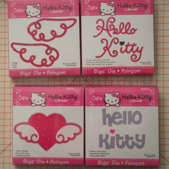 Lot of 4 Hello Kitty Sizzix Bigz Dies - Picture 2 of 10